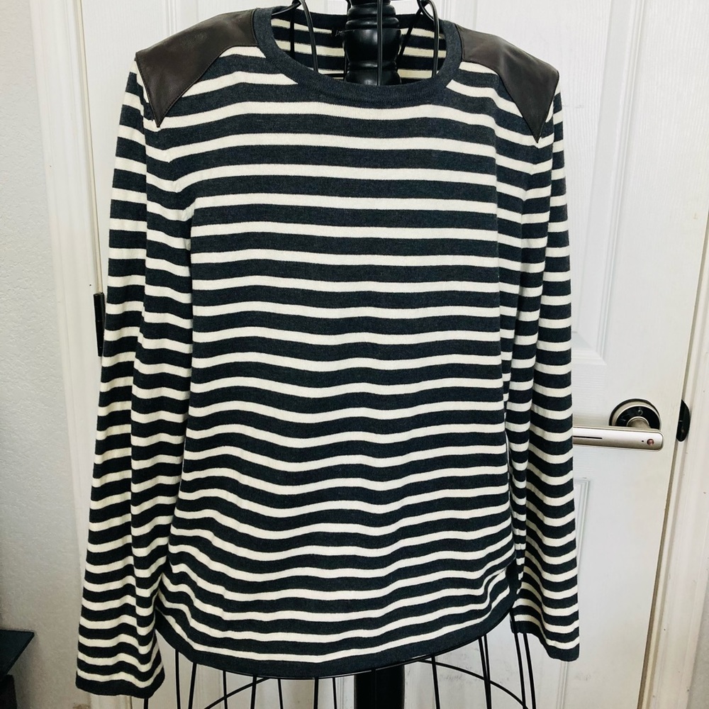 J. McLaughlin striped lightweight sweater